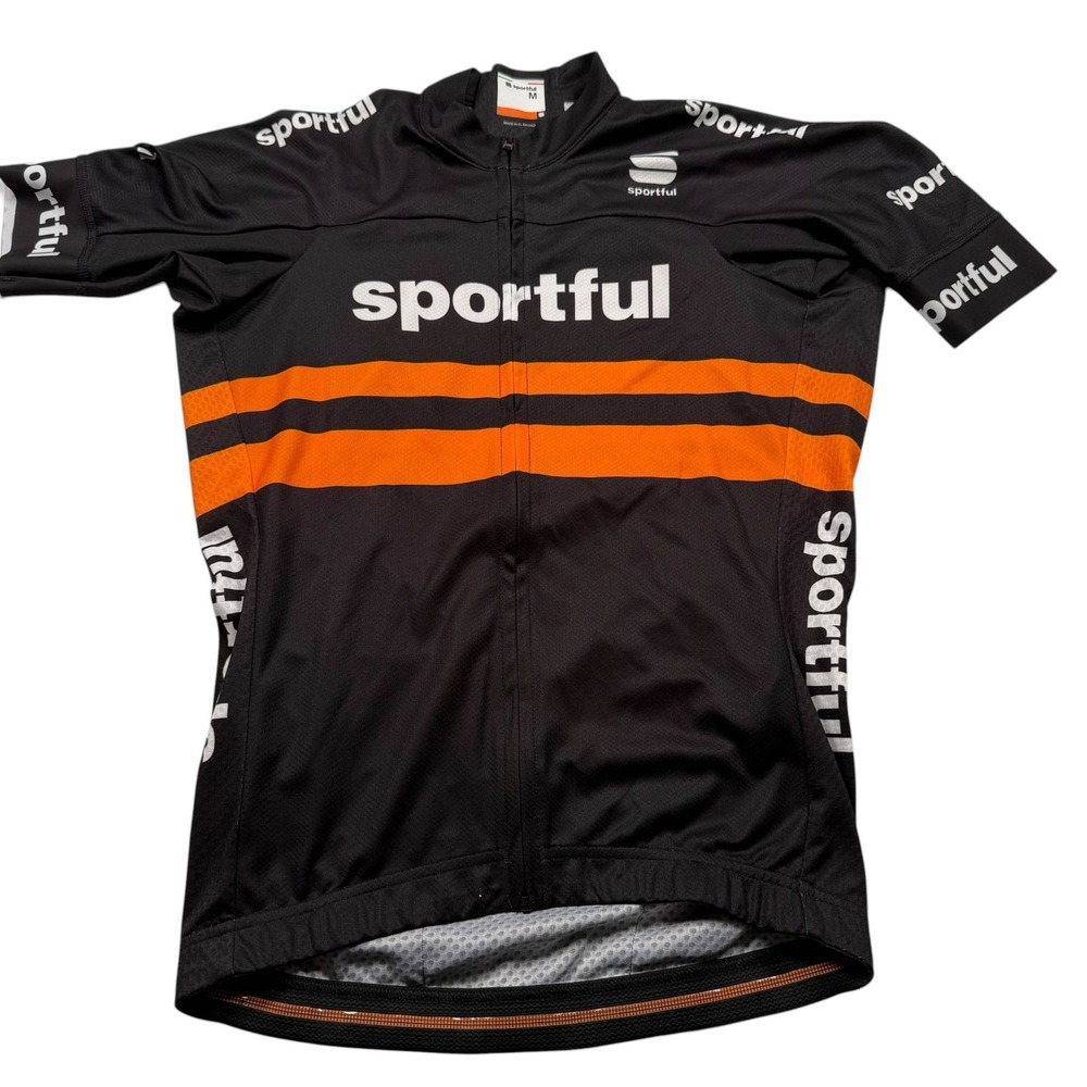Sportful Cycling Jersey Medium Men's Black Orange White